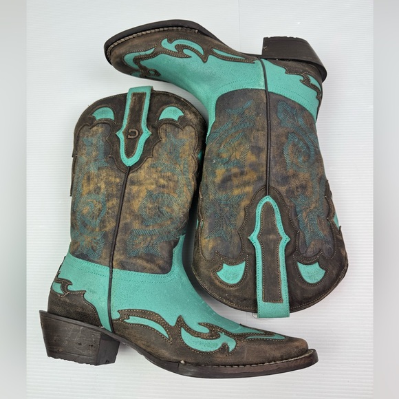 Durango Dream Catcher Women’s US6.5Brown & Turquoise Western 12” Boots DRD0211 - Picture 11 of 14